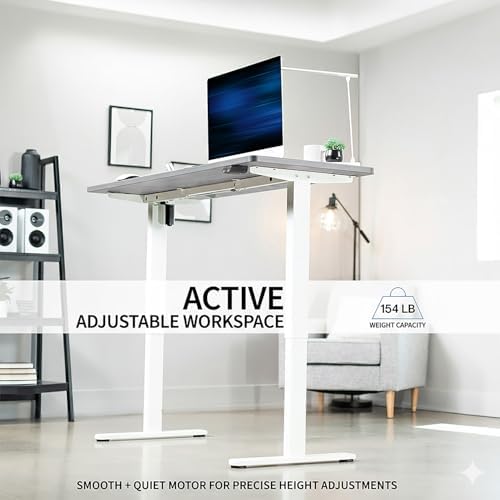 VIVO Dark Gray 60 x 24 in Standing Desk, DESK-KIT-W06G