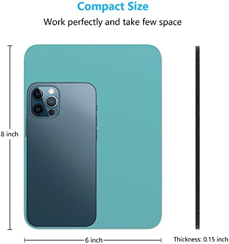 Dapesuom Small Mouse Pad, 6 x 8 Inch Thick Rubber Premium-Textured Non-Slip Portable & Washable Mini Mouse Mat for Women Men Wireless Laptops Keyboard Tray Gaming Work Computer Travel, Malachite Green