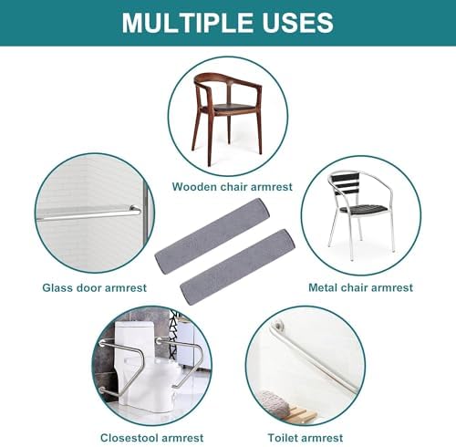 Small Office Chair Arm Covers Protectors, 2-Pack Chair Arm Pads with Straps