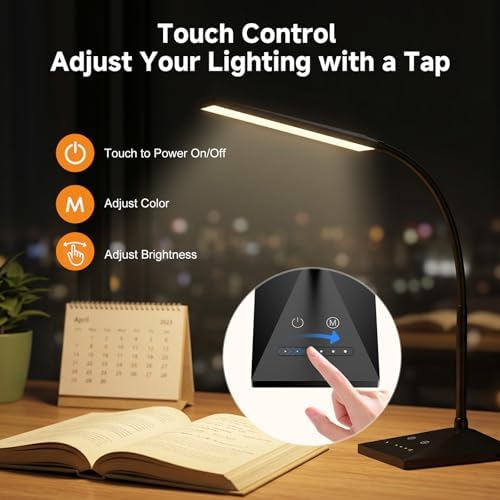 LED Desk Lamp, Eye-Caring Desk Light
