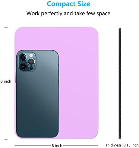Dapesuom Small Mouse Pad, 6 x 8 Inch Thick Rubber Premium-Textured Non-Slip Portable & Washable Mini Mouse Mat for Women Men Wireless Laptops Keyboard Tray Gaming Work Computer Office Travel, Purple