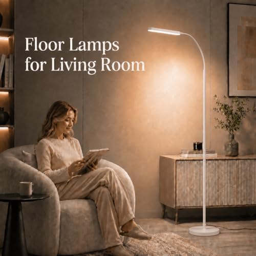 Wio-Mio Floor Lamp, 15W/1000LM Bright LED Floor Lamp with Stepless Dimming