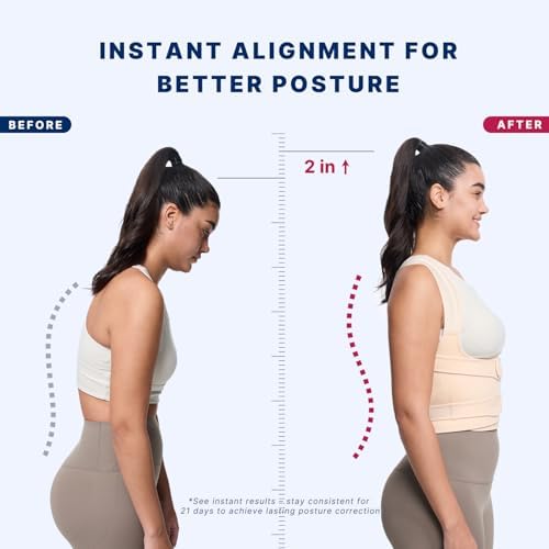 Fit Geno Posture Corrector for Women & Men, Back Shoulder Support Brace