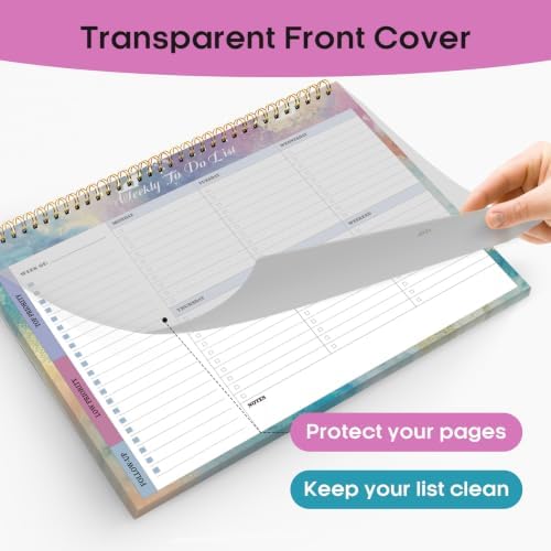 Taja Weekly To Do List Notepad, Undated Weekly Planner Pad, 8.5" x 11"