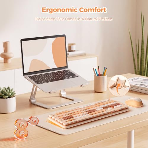 TECKNET Wireless Keyboard and Mouse Combo, Retro Aesthetic Typewriter Style