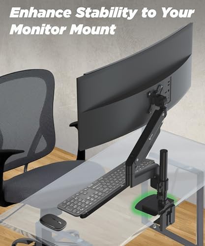 ULTRARM Steel Monitor Mount Reinforcement Plate for Glass & Thin Tabletops