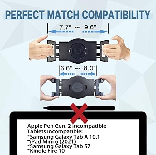 MAX SMART Ergonomic Small Clamp On Keyboard Tray and Swivel Tablet Stand Compatible with iPad
