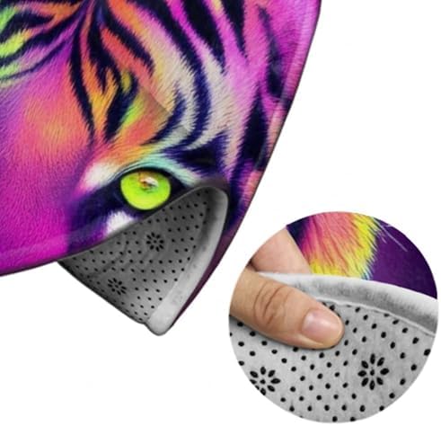 Highly Premium Quality Floor Mat, Office Chair Decor Mat, Room Sofa Yoga Soft Round Carpet King of The Tiger Butterfly Art, 60inch