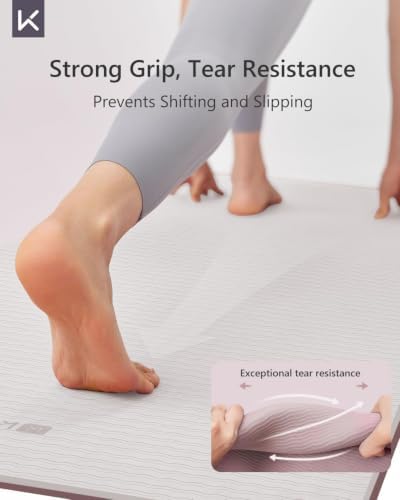 KEEP 72" x 24" Yoga Mat, 7mm Thick Non Slip TPE Mat