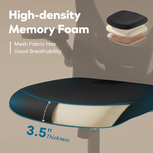 Ollega Ergonomic Office Chair with Memory Foam Seat, Computer Desk Chair