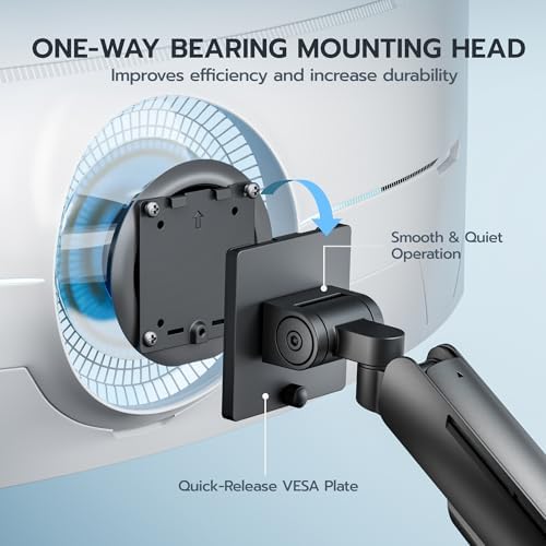 ARES WING Dual Monitor Mount for 17-49 Inch Screen, Black