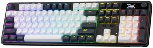 Redragon K761 PRO Wireless 104-Key Gasket Gaming Keyboard, Screen & Knob