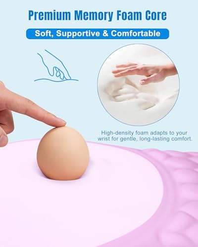 Ergonomic Mouse Pad with Sloped Memory Foam Wrist Rest