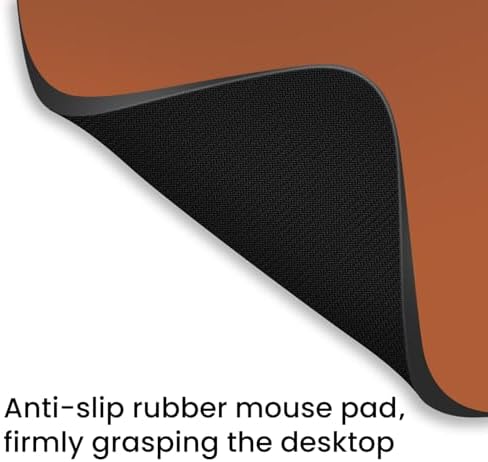 Small Mouse Pad 6 x 8 Inch, Horizontal and Vertical Flexible use. Great for Traveling, Wireless laptops, Keyboard Trays, Offices, etc. (Brown)