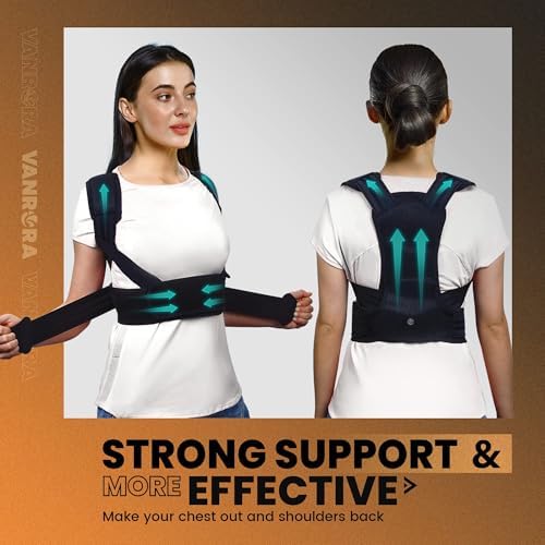 VANRORA Posture Corrector for Women and Men, Adjustable & Comfy Back Brace