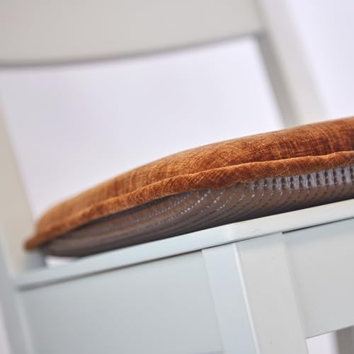 Klear Vu Raindrop The Gripper Non Slip Chair Cushions, Soft & Comfortable Seat Pad, Sitting Pillow for Kitchen, Dining or Office, 4 Count (Pack of 1), Cayenne