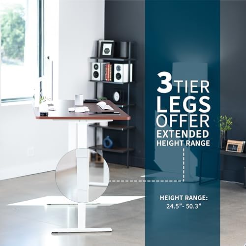 VIVO Dark Walnut 71 x 36 in Standing Desk, DESK-KIT-2W7D-36