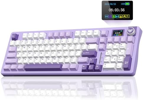 AULA S98 Pro Wireless Mechanical Gaming Keyboard with Screen, Knob, 96 Keys