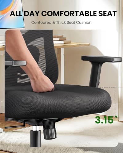 Marsail Ergonomic Office & Gaming Chair with Lumbar Support & 2D Headrest