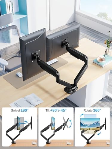 Dual Monitor Mount Fits Max 39" Computer Screen