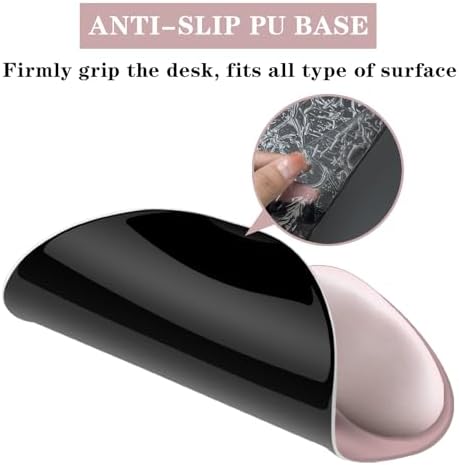 Mouse Pad with Wrist Rest,Ergonomic Mouse Pad with Comfortable Gel Wrist Rest Support and Non-Slip PU Base for Easy Typing Pain Relief, Durable and Washable (Gradient Pink White)