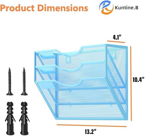 Kuntine.B Wall File Organizer Office Hanging Magazine Holder Wall File Organizer for Office Home