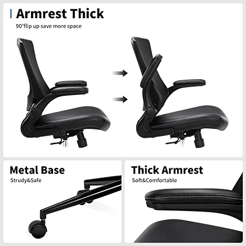 Misolant Tall Office Chair for Standing Desk, Drafting Chair with Footrest Ring, PU Leather Recline High Office Tall Desk Chair with Adjustable Lumbar Support