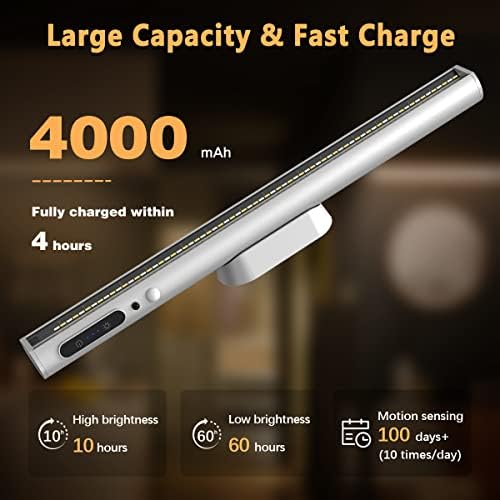 Hapfish Motion Sensor LED Light Bar Indoor,Under Cabinet Lighting Wireless