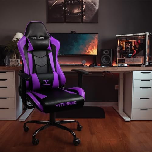 VIT Ergonomic Gaming Chair for Teens, 330 lbs PC Computer Gamer Chair Adults, Racing Gaming Office Chair, Silla Gamer Height Adjustable Swivel Chair with Lumbar Support and Headrest