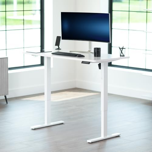 VIVO White 55 x 28 in Standing Desk, DESK-KIT-1W55W