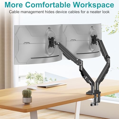 MOUNT PRO Ultrawide Dual Monitor Arm for Max 43" Monitor, Holds up to 33lbs