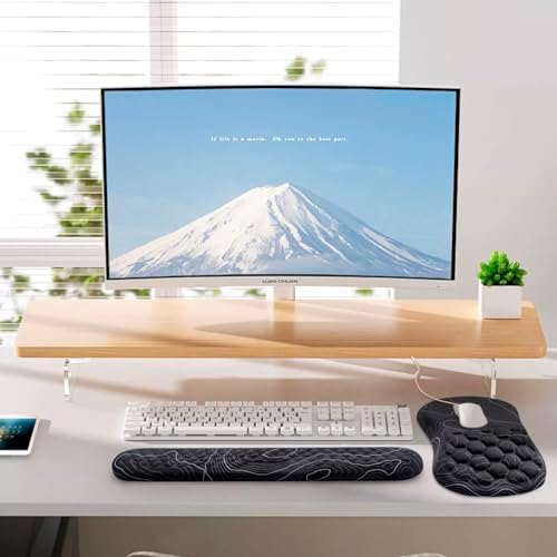 Mouse Pad Wrist Support, Laokiiy 2 in1 Keyboard Wrist Rest+ Ergonomic Mouse Pad, Non-Slip Wrist Rest for Computer Keyboard, Made Easy Typing & Relieve Wrist Pain(Black White)