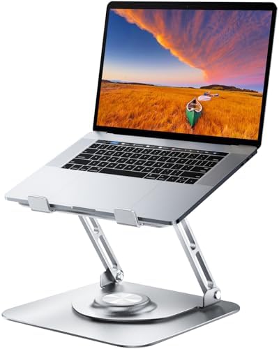 Laptop Stand for desk(360°Rotating),Aluminum laptop Riser for 10-16"Laptops