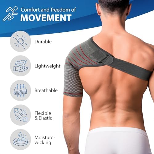 ORTONYX Shoulder Stability Brace Compression Sleeve Rotator Cuff Support