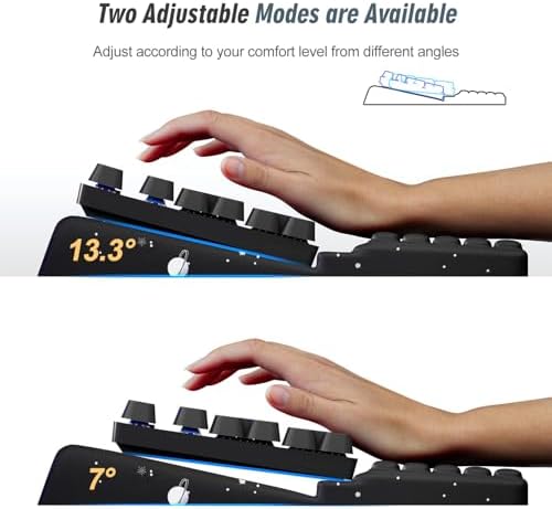 Wrist Rest with Keyboard Stand, Computer Wrist Support Pad,Ergonomic Tilted Keyboard Holder, Soft Memory Foam Desk Cushion, Palm Hand Typing for Office Home School (Starry Sky)
