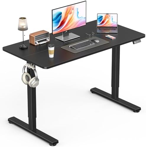 Electric Standing Desk, Gaming Desk, 40 x 24 Inch, Black