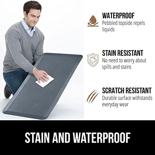 GORILLA GRIP Cushioned Antifatigue Kitchen Mat for Floor, 20x32, Charcoal
