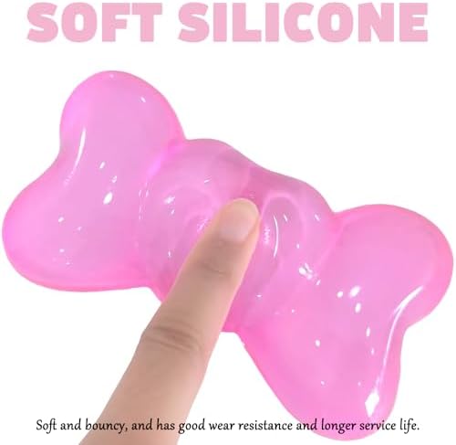 Gel Wrist Rest for Keyboard and Mouse Transparent Pink Bow Elbow Pad Cushion Ergonomic Cute Clear Cool Heart Mouse Wrist Pad Silicone Non-Slip Support for Computer Gaming Home Office Women Hand Pillow