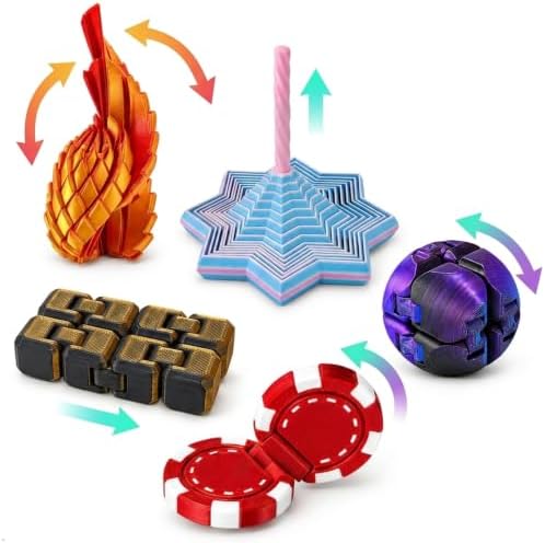 18PCS 3D Printed Fidget Toys Set, Assorted Desk Toys for Adults and Kids