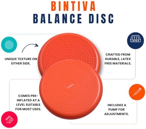 Wobble Cushion Balance Disc - Wobble Disc & Wiggle Seat, Balance Pads for Physical Therapy, Wobble Disk, Sensory Room Equipment - Wobble Seat