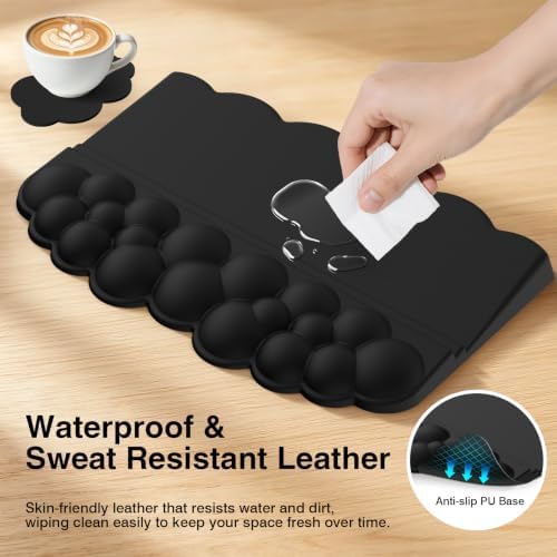 Sushret Cloud Wrist Rest with Keyboard Stand, Keyboard Riser with Wrist Pad