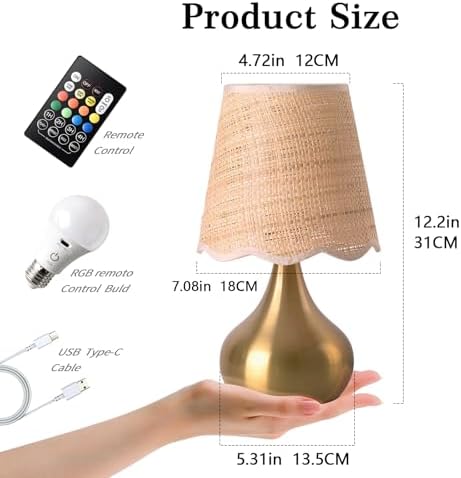Ziqqeelam Cordless Table Lamp Rechargeable, Good Mini Table Lamp for Nightstand, Battery Operated Small Table Lamp for Small Spaces for Kitchen Counter, Bookshelf, Bedside, Bedroom, Living Room