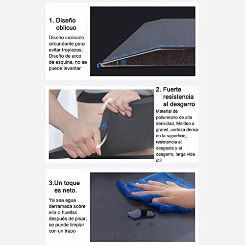 Anti Fatigue Floor Mat, Non Slip PVC Kitchen Mat, and Standing Desk Mat for Home Office Hotel (17 x 27 Inch, Black)