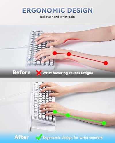 Acrylic Computer Keyboard Wrist Rest Stand for Desktop, Keyboard Riser