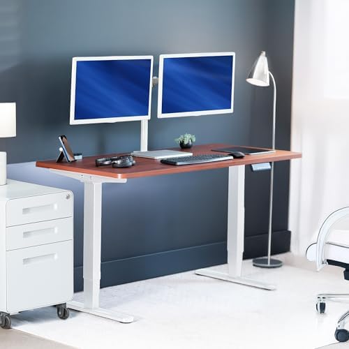 VIVO Dark Walnut 55 x 28 in Standing Desk, DESK-KIT-2W55D
