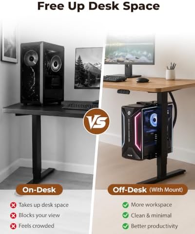 TOPSKY Dual Motor Standing Desk Frame with CPU Holder, Height Adjustable