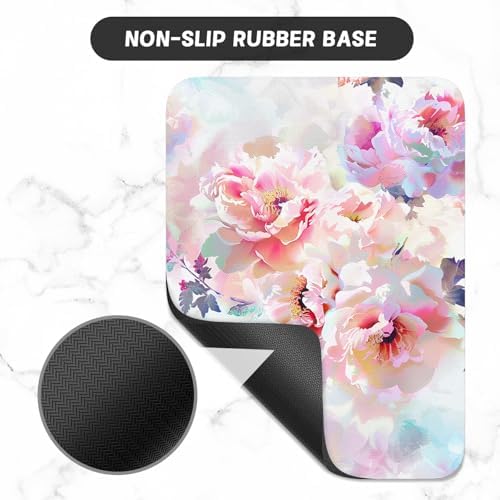 Small Mouse Pad, Mini Mouse Pad 6 x 8 Inch, Thick Rubber Waterproof Mouse Mat, Cute Mousepad for Women Men Wireless Mouse Laptops Home Office, Floral Pattern