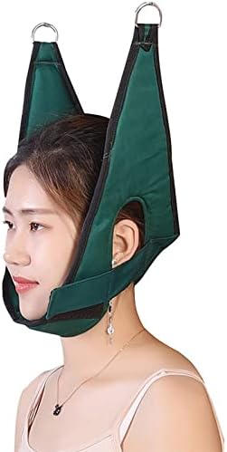 BXT Neck Cervical Traction Device for Neck Pain Relief, Neck Stretcher Hammock Cervical Traction Device Neck Pain Recovery Belt Harness with Hook for Home Physical Therapy Over The Door,Home Use
