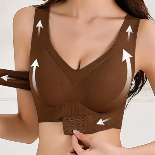 Posture Corrector Bra for Women Cross Back Front Closure Full Coverage Bras