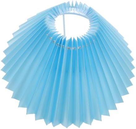 Ipetboom Pleated Cloth Lampshade for Table Lamp Stylish Home Decor Accessory Soft Warm Light Filter Suitable for Bedside and Desk Blue Color